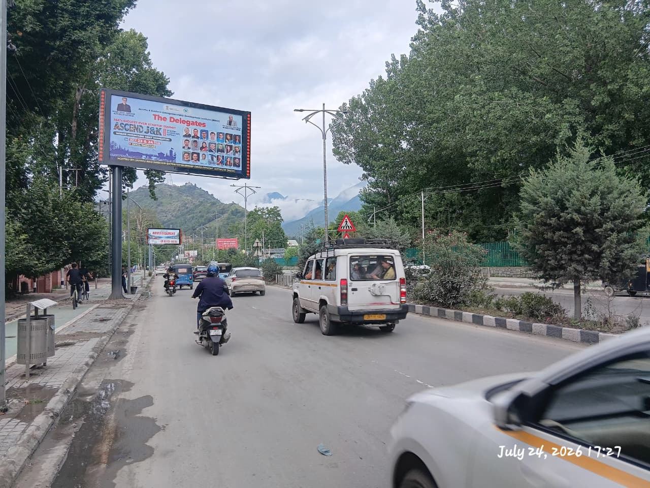 Pantha Chowk junction DP School — Unipole in Srinagar