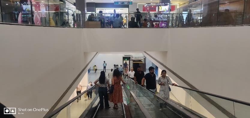 Elante Mall — Header from LG to B1 Parking — Mall Branding in Chandigarh