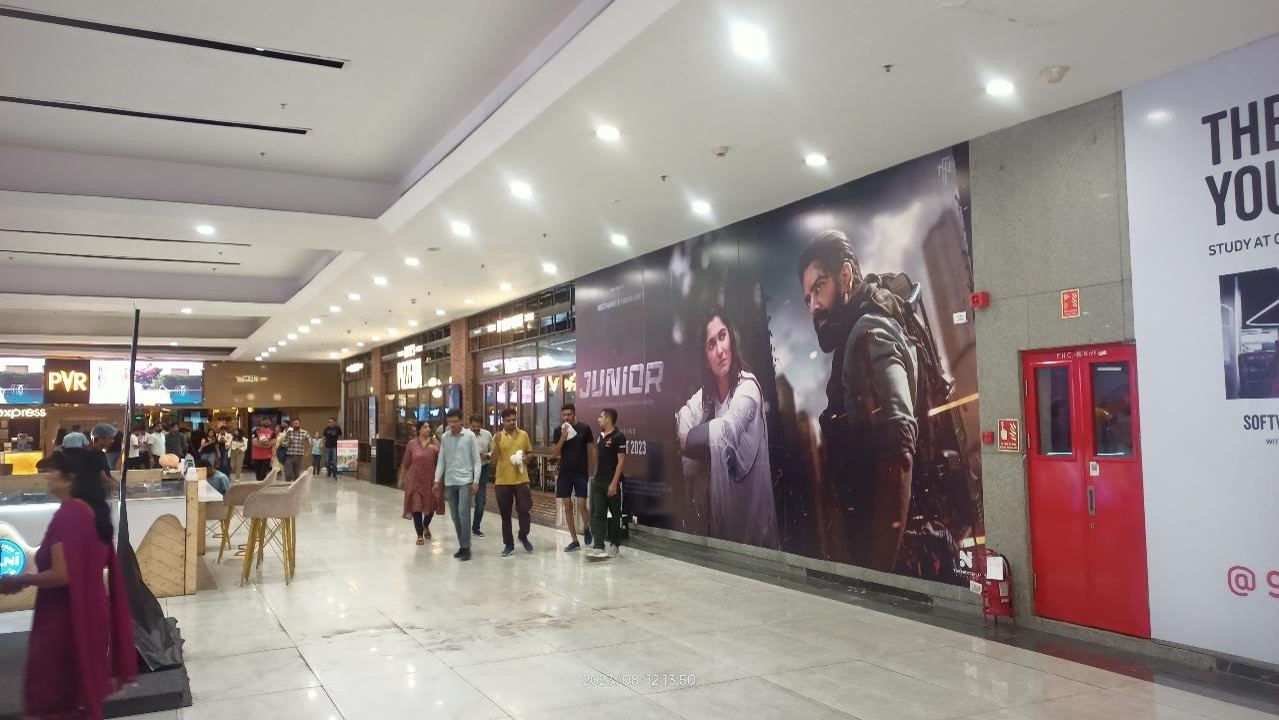 Elante Mall — Wall Wrap Near PVR Cinemas 1 — Mall Branding in Chandigarh