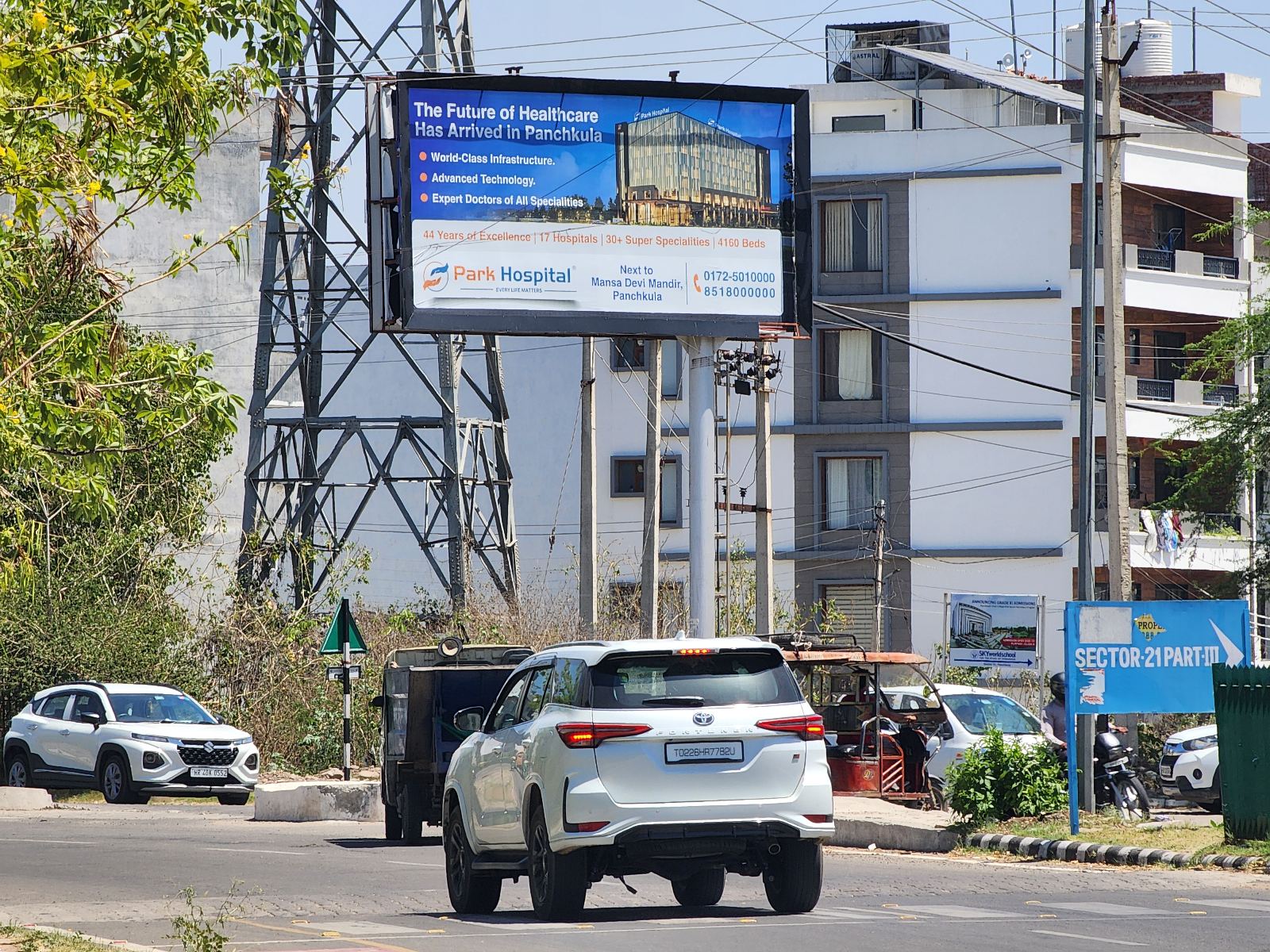 Sector 10 Market Opp. Western Court towards Tawa Chowk Roundabout — Gantry in Panchkula