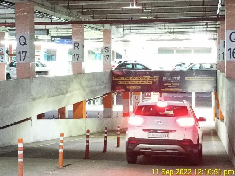 Elante Mall — Parking Ramp from B1 to B2B3 — Mall Branding in Chandigarh