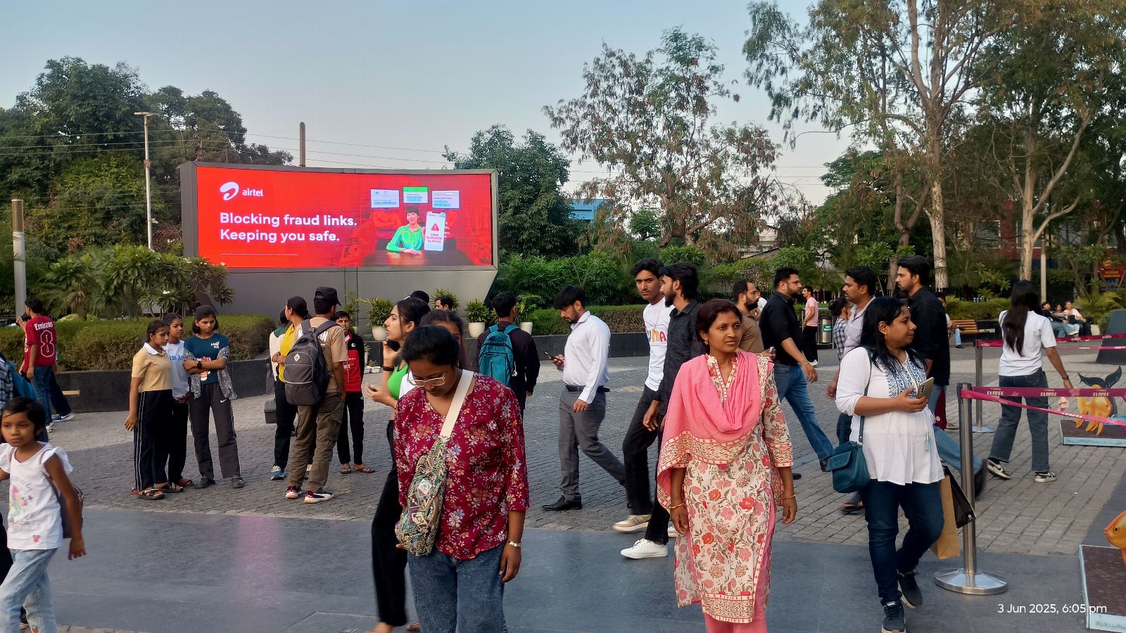 Elante Mall — Digital screen at Main entry Gate — Mall Branding in Chandigarh