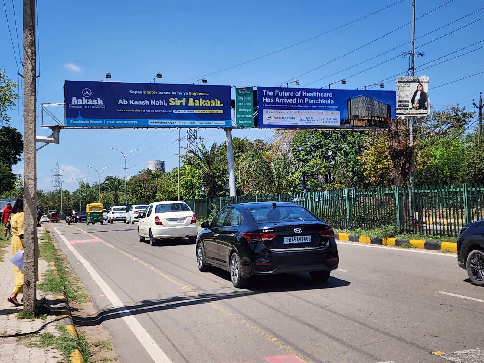 Sec-10 Market Opp. Western Court towards Sector 9 Market — Hoarding in Panchkula