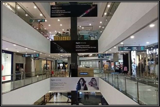 Elante Mall — Second floor towards reliance trends — Mall Branding in Chandigarh