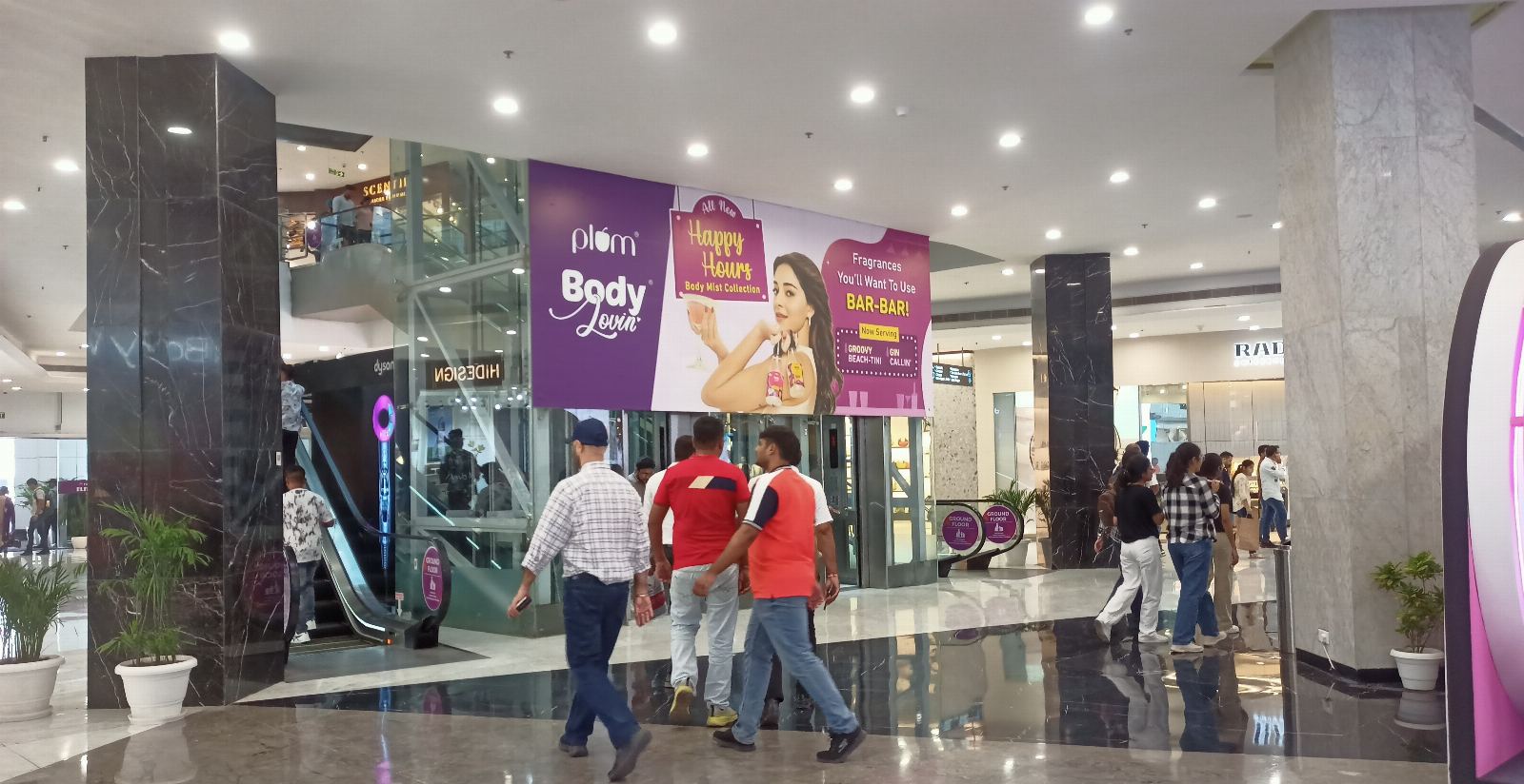 Elante Mall — Ground Floor Lift Header 2 — Mall Branding in Chandigarh